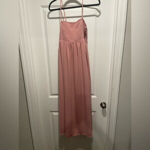 SHEIN Strapless Blush Pink Maternity Dress
